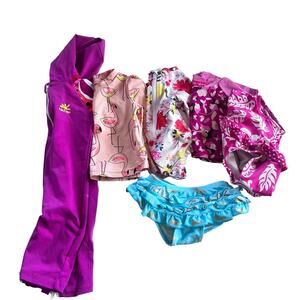 Girls summer bathing suits rashguard assortment bundle 12-18 months